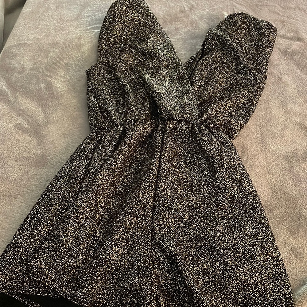 gold glittery romper
